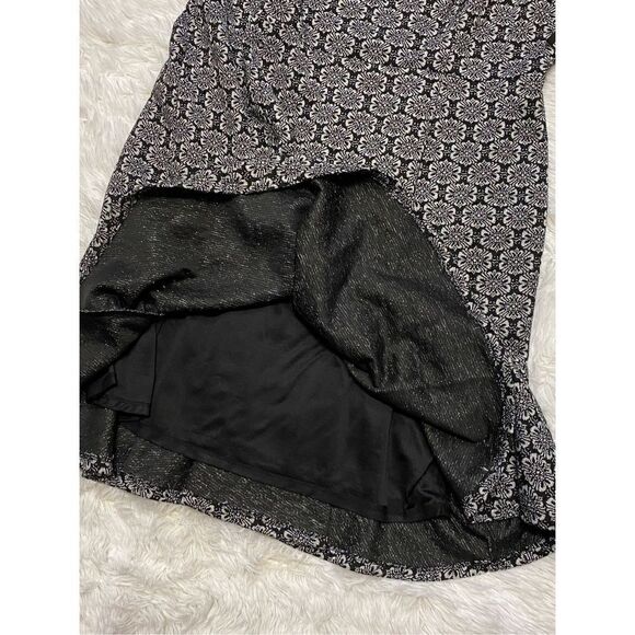 NWT Nine West SZ 16 Woman’s Black Metallic Floral Print Dress - Picture 9 of 12